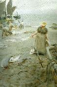 Anders Zorn fiskmarknad i st. ives china oil painting artist